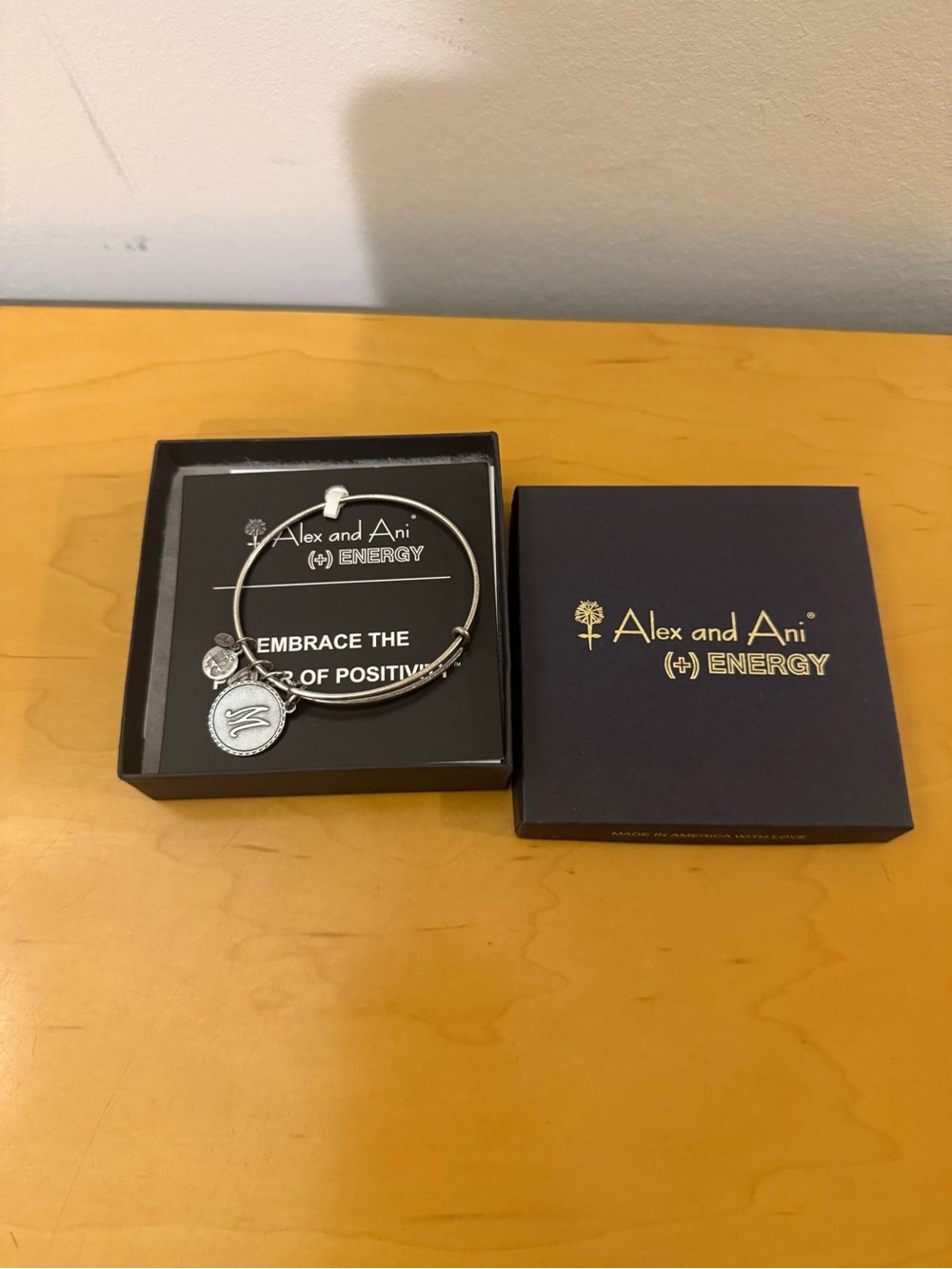 Alex and Ani Silver Tone Charm Bangle Bracelet